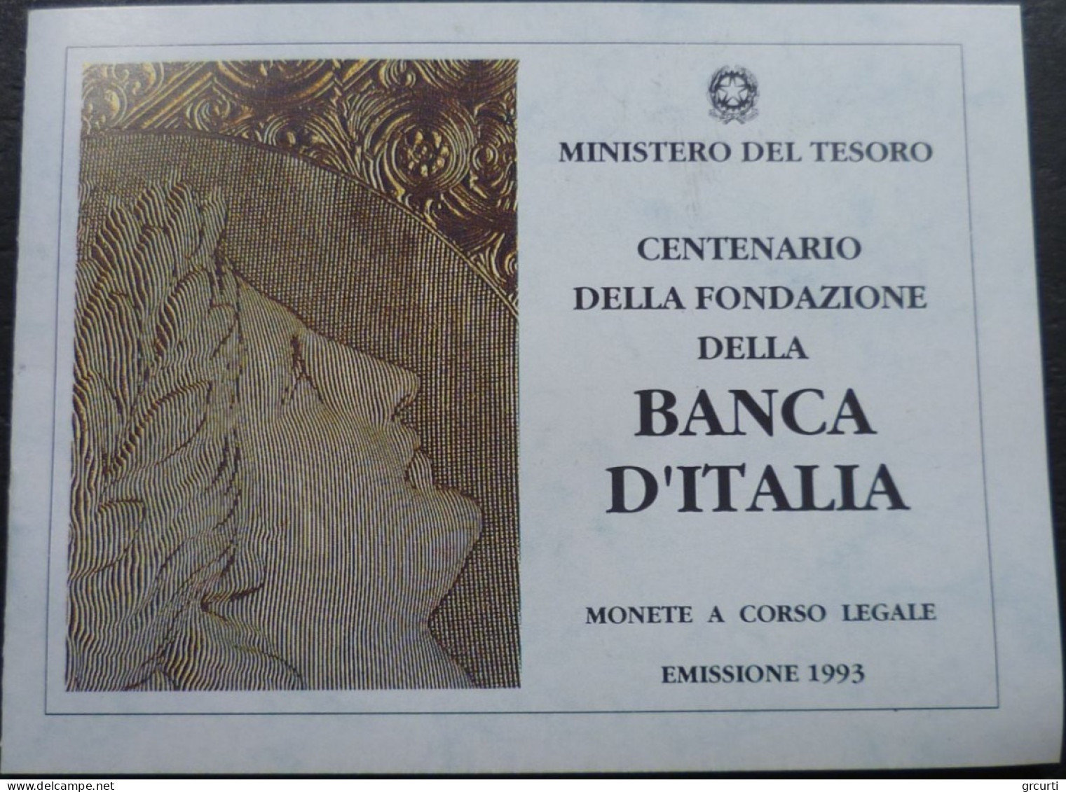 Italia - 500 + 200 + 100 Lire 1993 - 100° Banca d'Italia - Gig# 457P - KM# 171-172-173