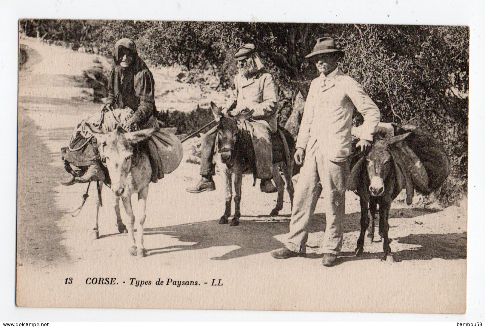 CORSE * TYPES DE PAYSANS * ANES * BAUDETS * Carte N°13 * LL - Corse