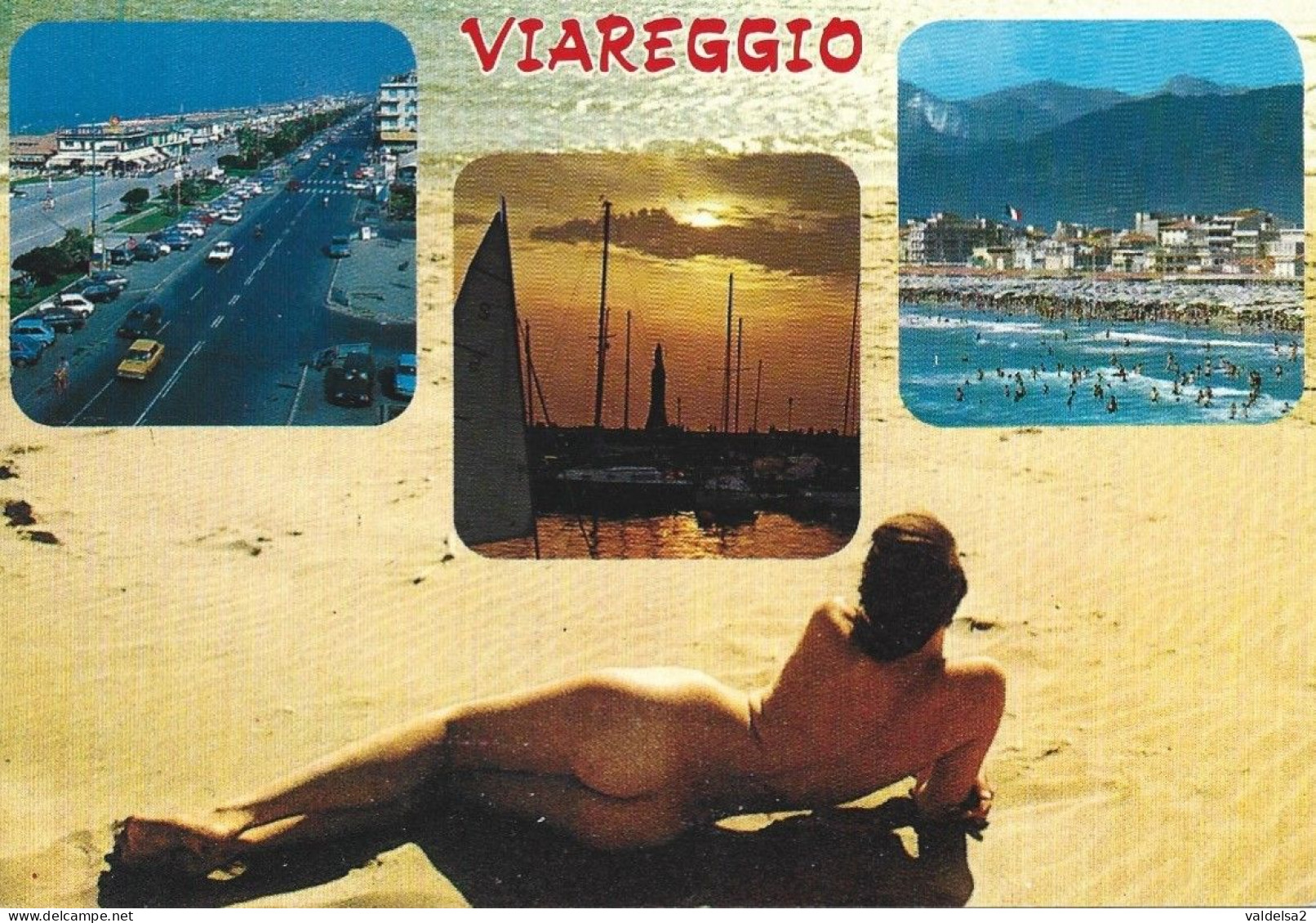 VIAREGGIO - LUCCA - 4 VEDUTE - DONNINA IN POSA SEXY - SEXY WOMAN - BIKINI - NUDE - NAKED - CHARME -1989 - Viareggio