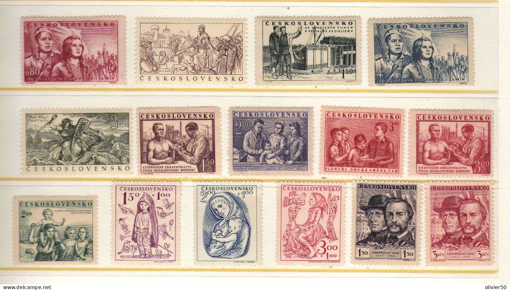 Tchecoslovaquie -  Sante - Enfance - - Celebrites - Revolution - Industries - Unused Stamps