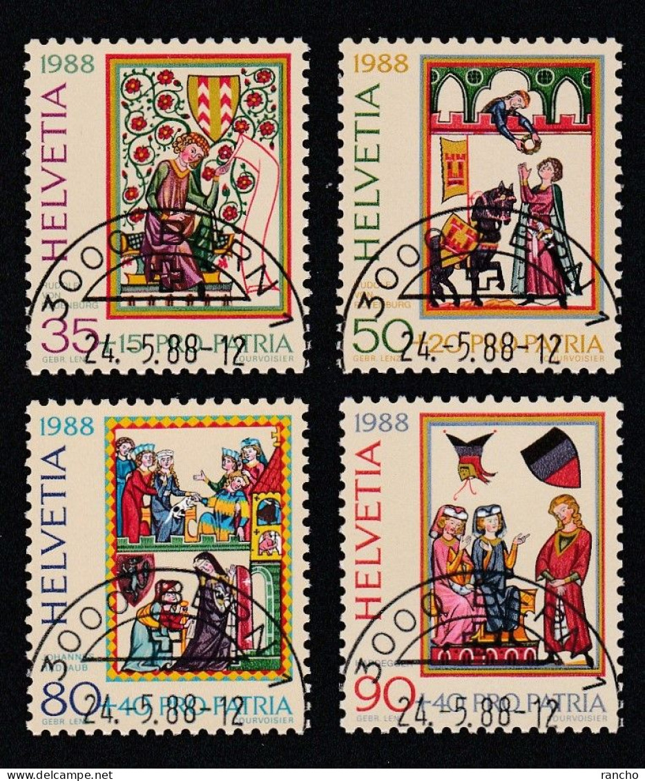 PRO/P. COLLECTION SERIE OBLITERES 1er/J.24.5.1988. A/GOMME C/S.B.K. Nr:B219/22. Y&TELLIER Nr:1300/03. MICHEL Nr:1372/75. - Used Stamps