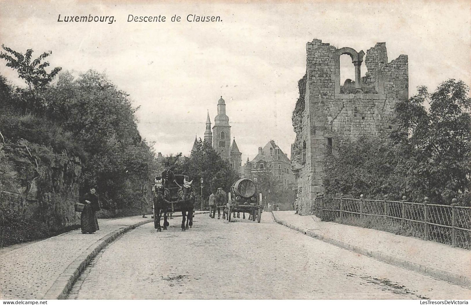 LUXEMBOURG - Descente De Clausen - Carte Postale Ancienne - Luxembourg - Ville