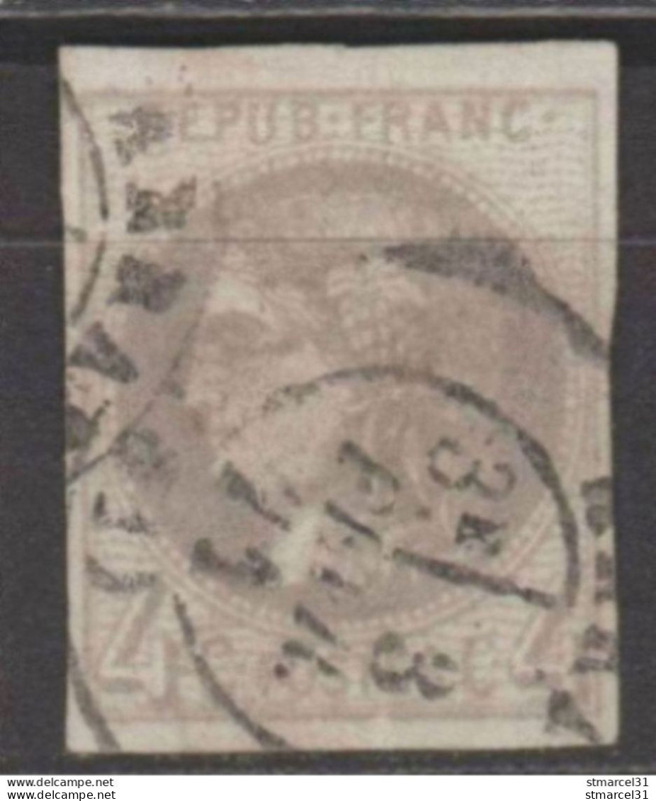 A AVOIR Dans Son NUANCIER Le "GRIS Lim GRIS FONCE" N°41B TBE Signé Scheller - 1870 Ausgabe Bordeaux