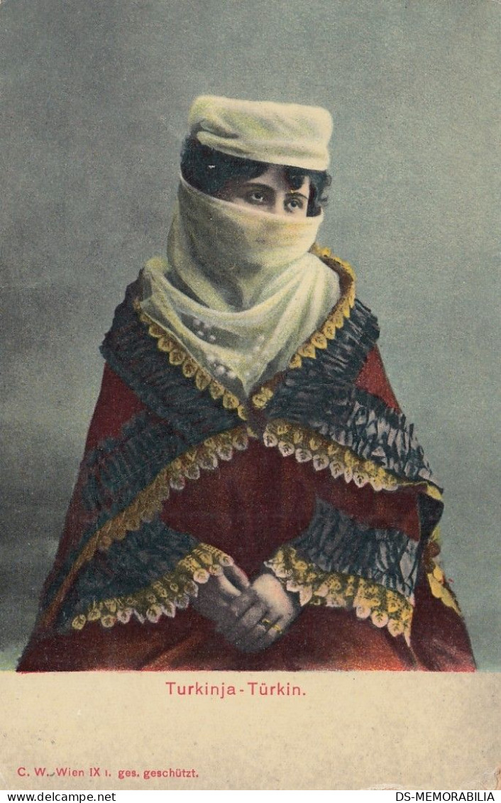 Bosnia - Bosnian Muslim ( Turkish ) Woman In Traditional Costume Ca.1910 - Bosnien-Herzegowina