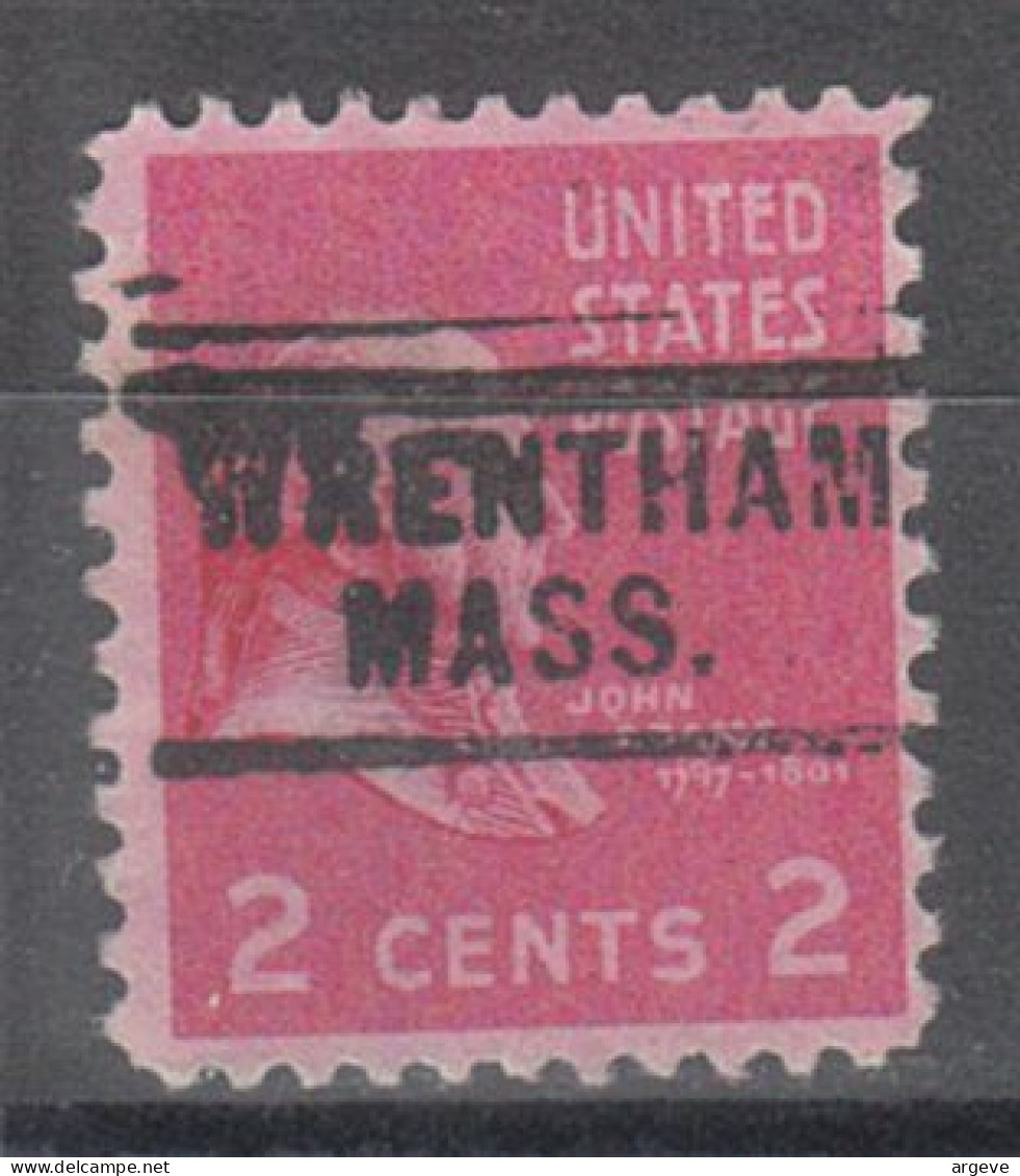 USA Precancel Vorausentwertungen Preo Locals Massachusetts, Wrentham 729 - Prematasellado