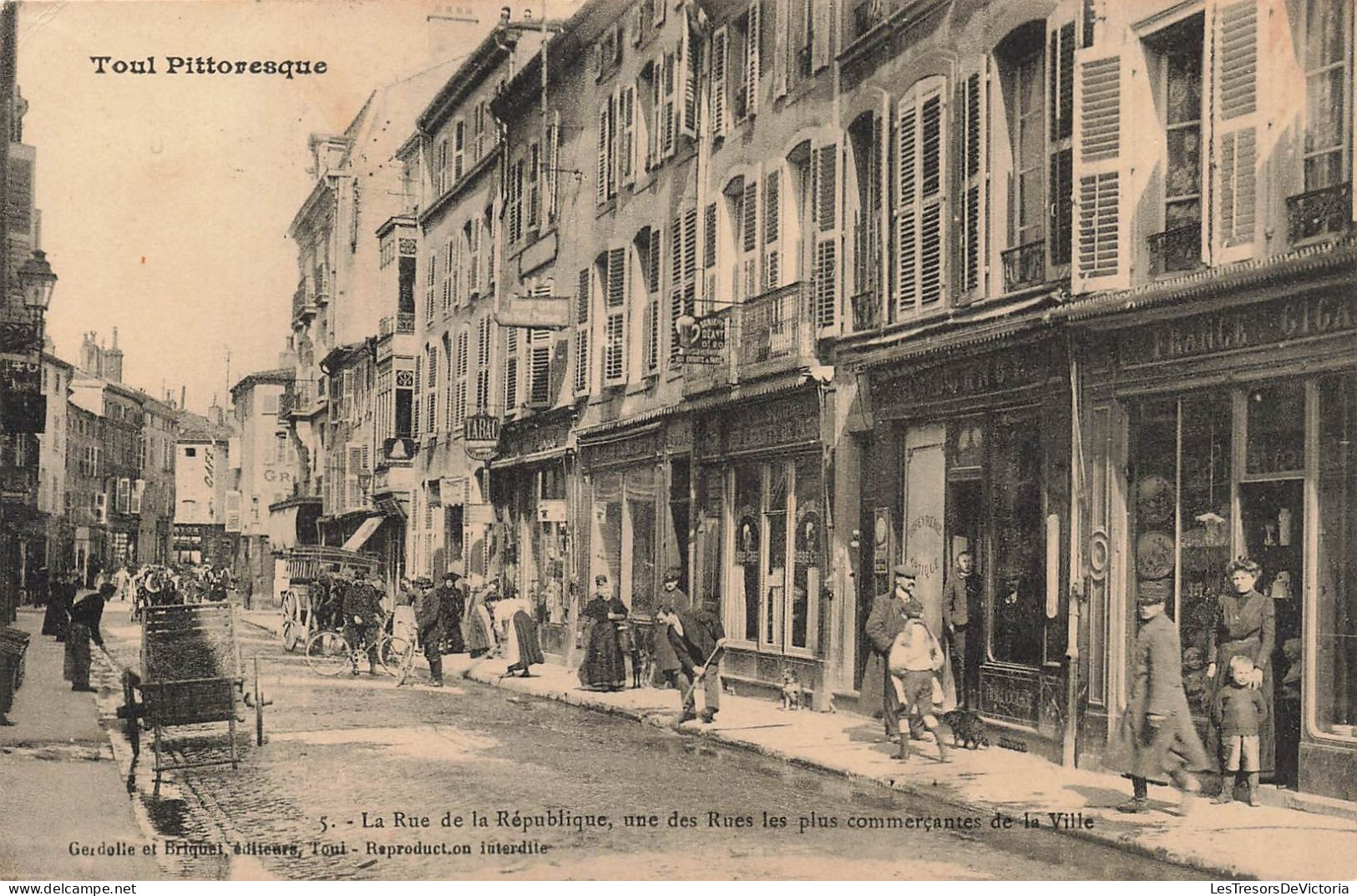 FRANCE - Toul - La Route De La République, Une Des Rues Les Plus Commerçantes - Animé - Carte Postale Ancienne - Toul