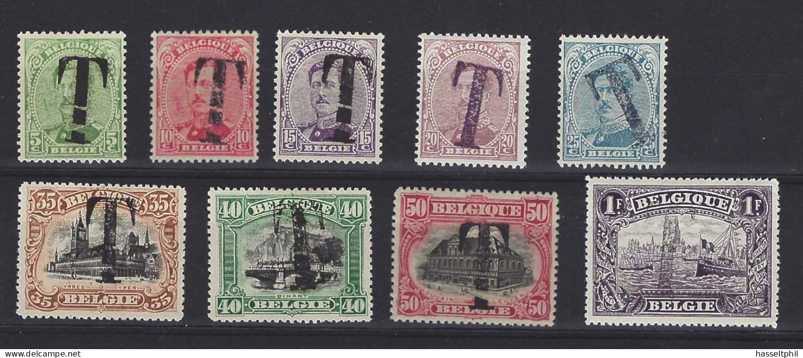 Belgie - Belgique TX17/25 - Plakker - Charnière - Timbres