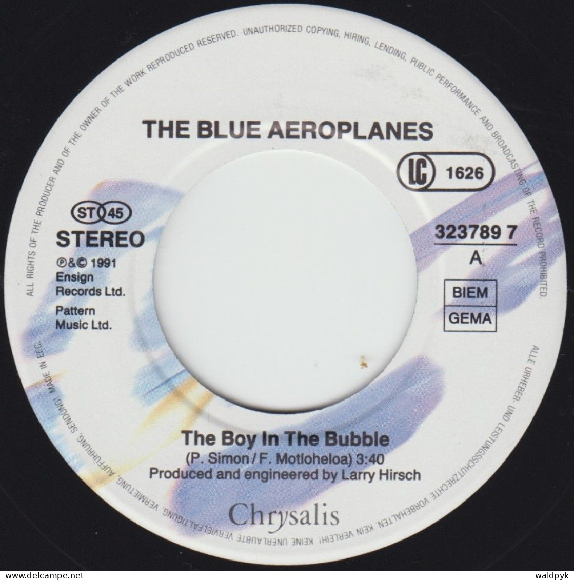 THE BLUE AEROPLANES - The Boy In The Bubble - Otros - Canción Inglesa