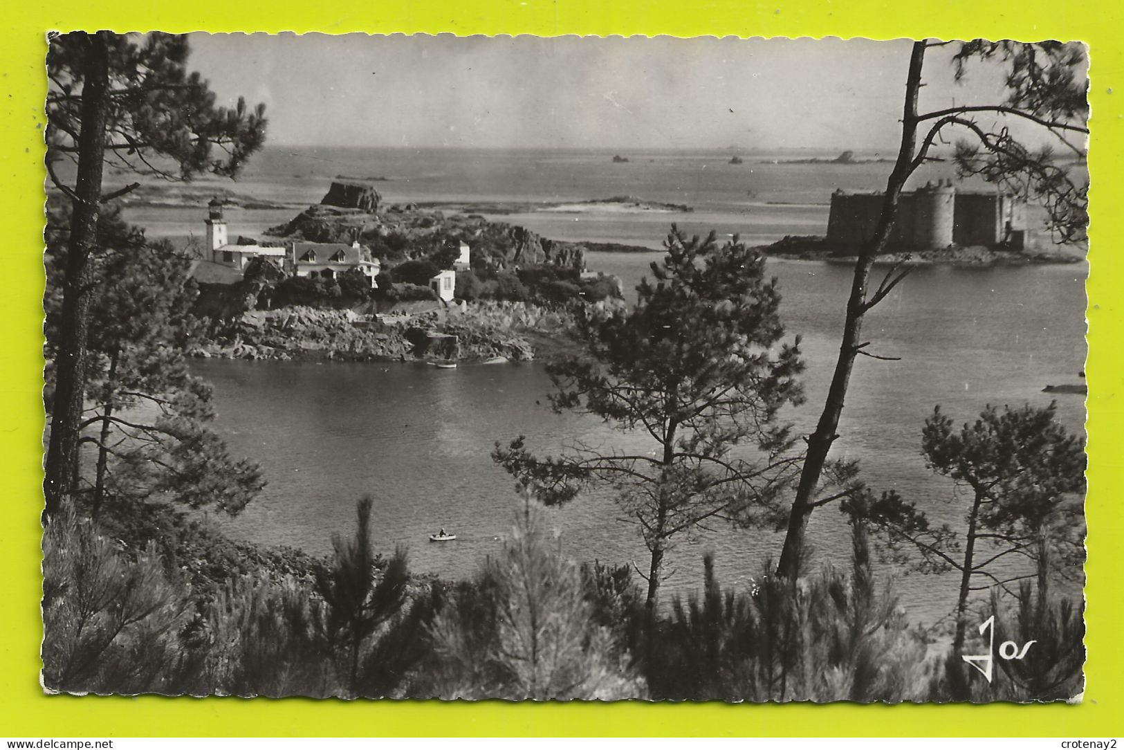 29 CARANTEC En 1955 N°0537 Vue De Pen-an-Lann Vers Le Phare De L'Ile Louet Et Château Du Taureau - Carantec