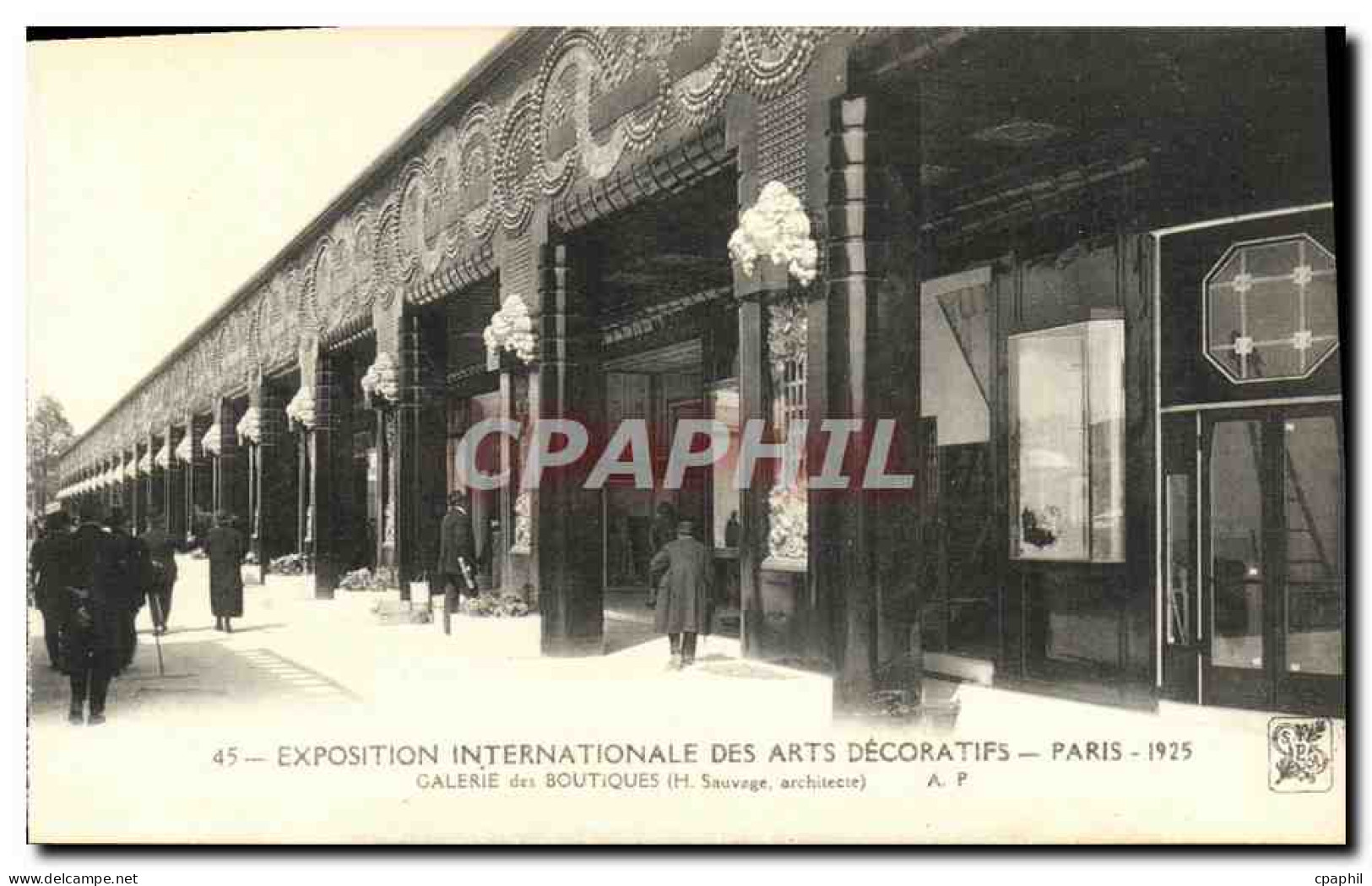 CPA Exposition Internationale Des Arts Decoratifs Paris 1925 Galerie Des Bouthiques - Esposizioni