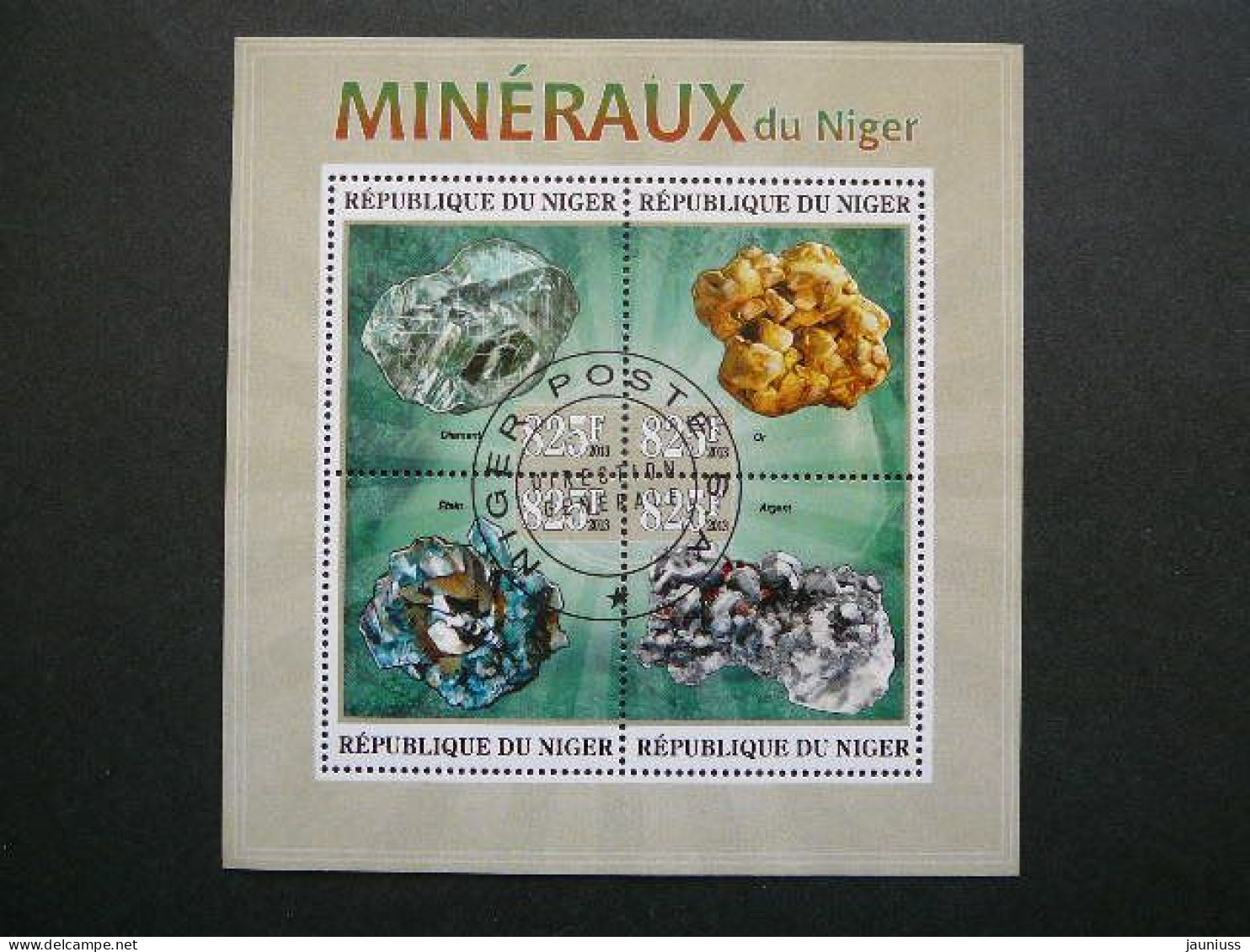 Minerals Minéraux # Niger 2013 Used S/s #818 - Mineralien