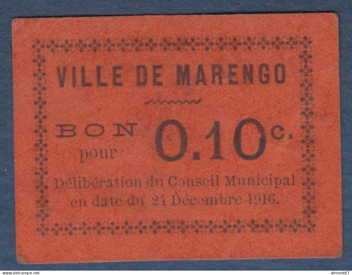 Algérie - MARENGO  Bon Pour 0,10c - Notgeld