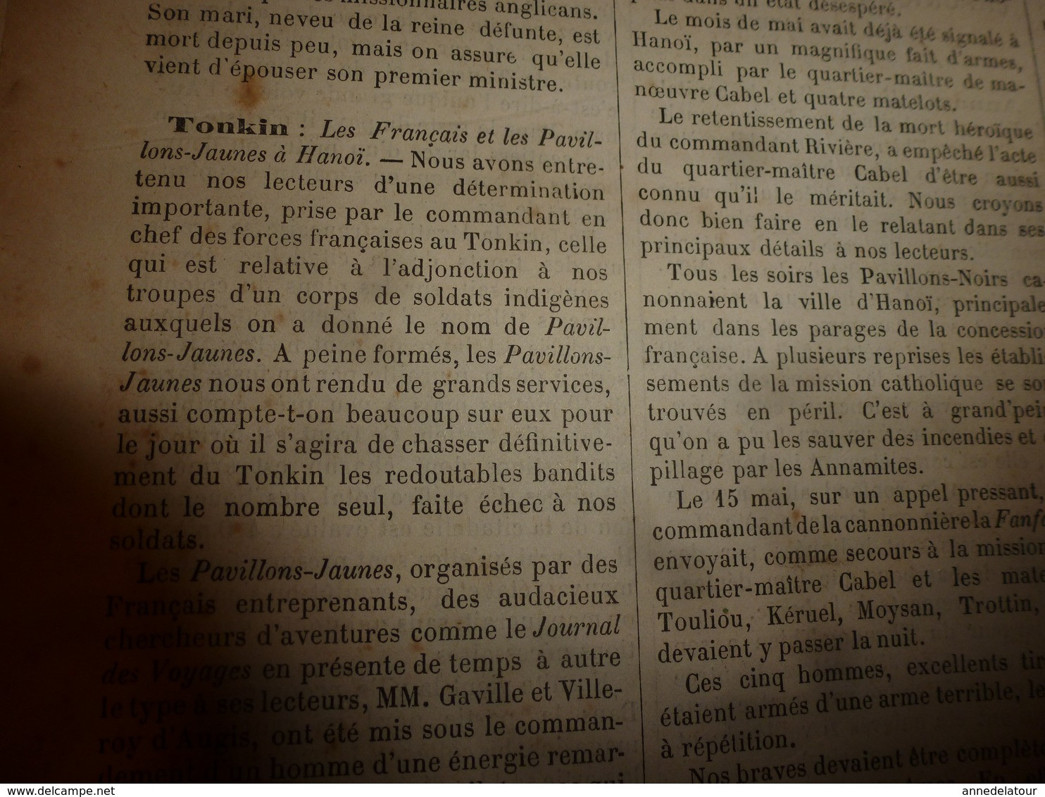 1883 JdV :Attaque d'un cuirassé par un torpilleur; Torpilles et torpilleurs; Annam (Hué) ; etc