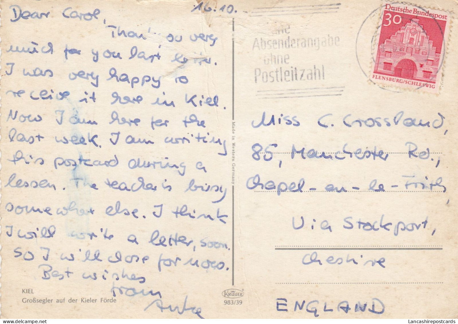 Postcard Genealogy Carol Crossland Chapel En Le Frith Nr Stockport My Ref B26480 - Genealogie