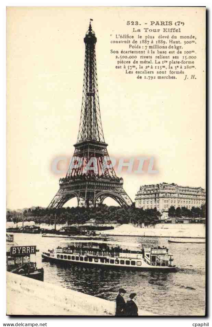 CPA Paris La Tour Eiffel Peniche - Tour Eiffel