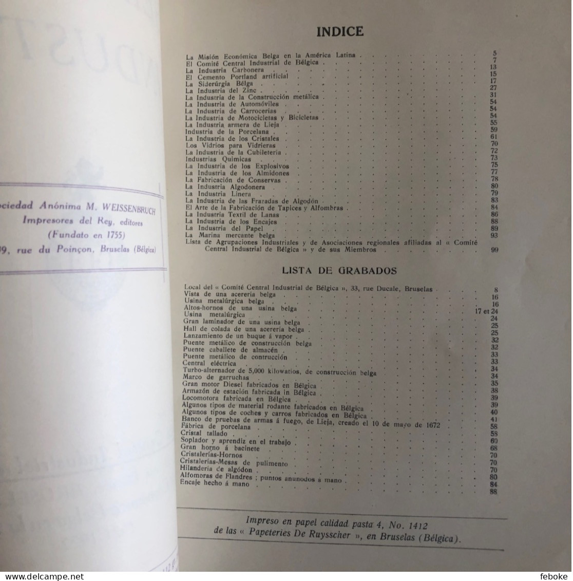 LA BELGICA INDUSTRIAL 'COMITE CENTRAL INDUSTRIEL DE BELGIQUE 1921-1922 - Other & Unclassified