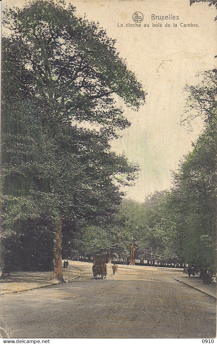 BRUXELLES-BRUSSEL "LA CLOCHE AU BOIS DE LA CAMBRE" CP COLORISE-NELS SERIE 1 N°360 - Bossen, Parken, Tuinen