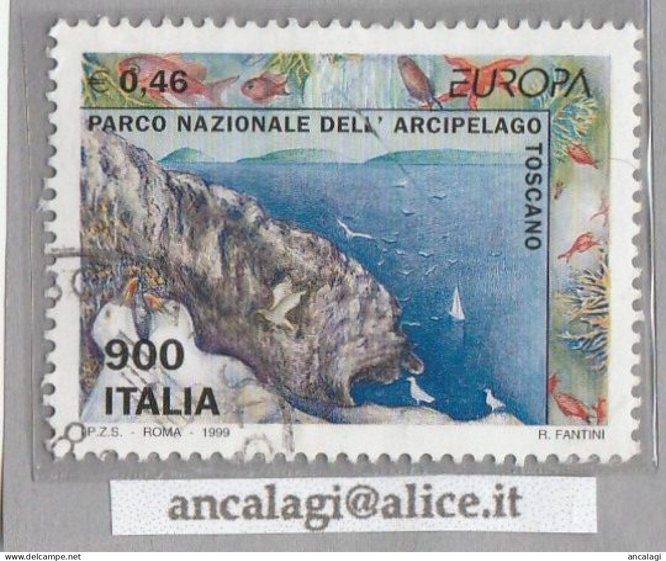 USATI ITALIA 1999 - Ref.0809A "EUROPA: PARCO ARCIPELAGO TOSCANO" 1 Val. - - 1991-00: Usados