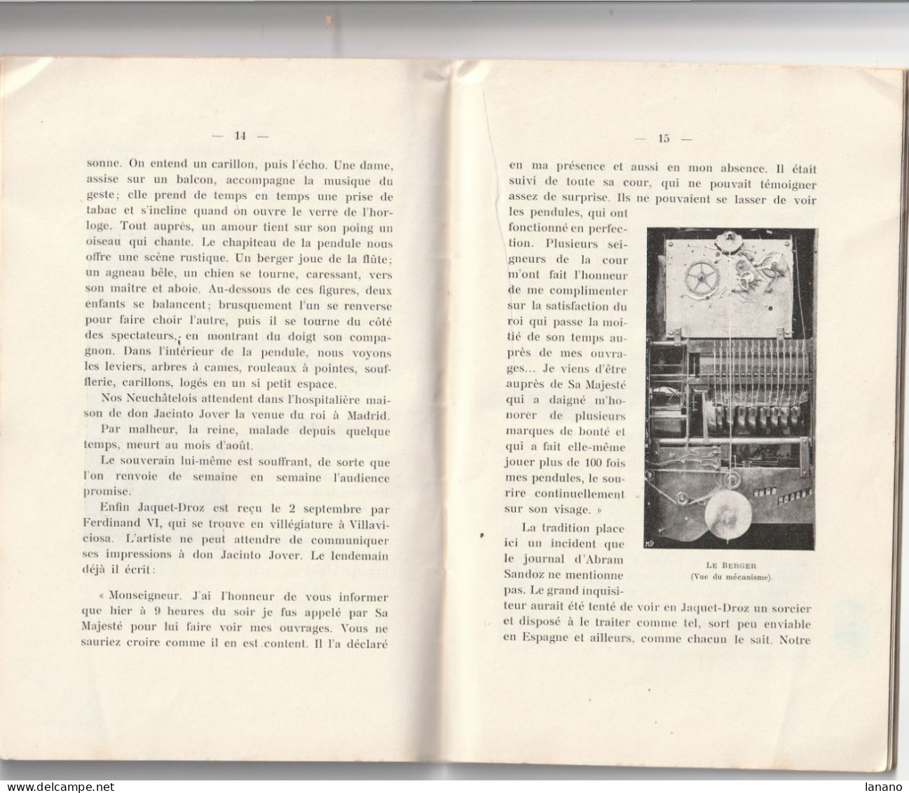 Montre Mécanisme Ancien JAQUET-DROZ Et Leurs Automates 1906 - Sonstige & Ohne Zuordnung