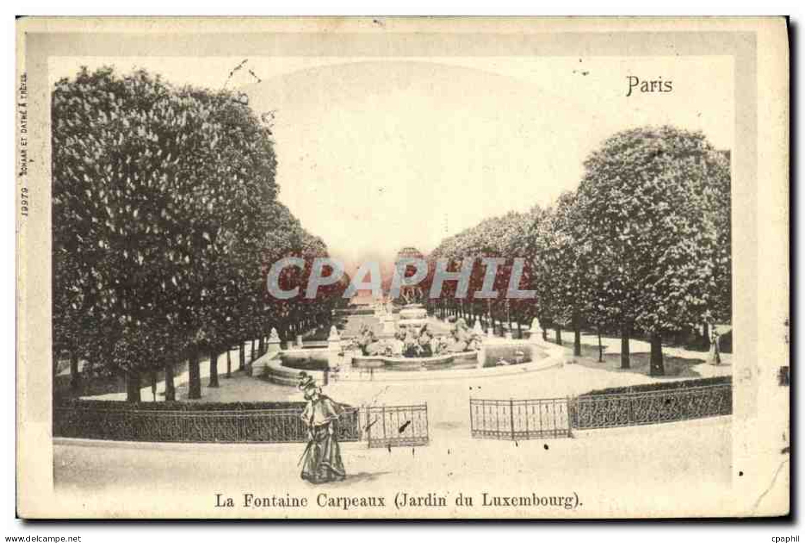 CPA Paris La Fontaine Carpeaux Jardin Du Luxembourg - Parques, Jardines