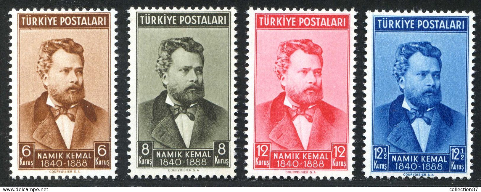 REF 091 > TURQUIE < Yv N° 930 à 933 * * < Neuf Luxe Dos Visible MNH * * Cat 18 € - Turkey > Poete Namik Kemal - Unused Stamps