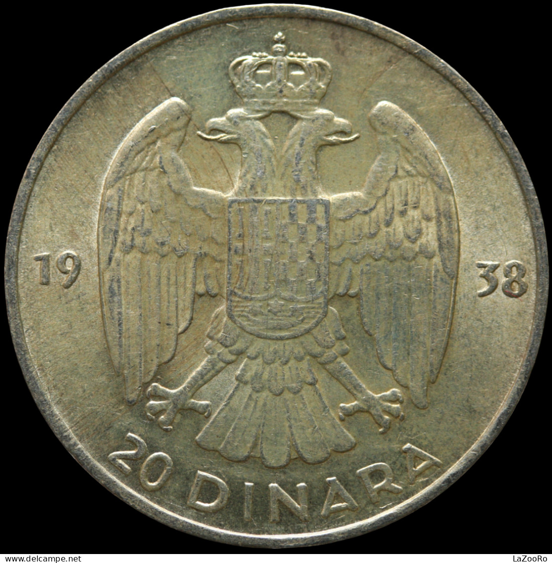 LaZooRo: Yugoslavia 20 Dinara 1938 XF / UNC - Silver - Joegoslavië