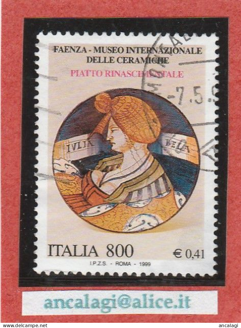 USATI ITALIA 1999 - Ref.0810 "FAENZA, MUSEO DELLE CERAMICHE" 1 Val. - - 1991-00: Afgestempeld