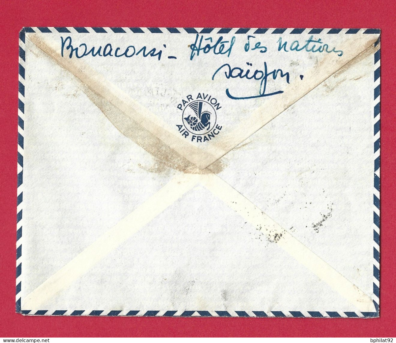 !!! INDOCHINE, LETTRE PAR AVION DE SAIGON-CENTRAL, COCHINCHINE POUR ALGER D'OCTOBRE 1939 AVEC MARQUE DE CONTRÔLE POSTAL - Posta Aerea