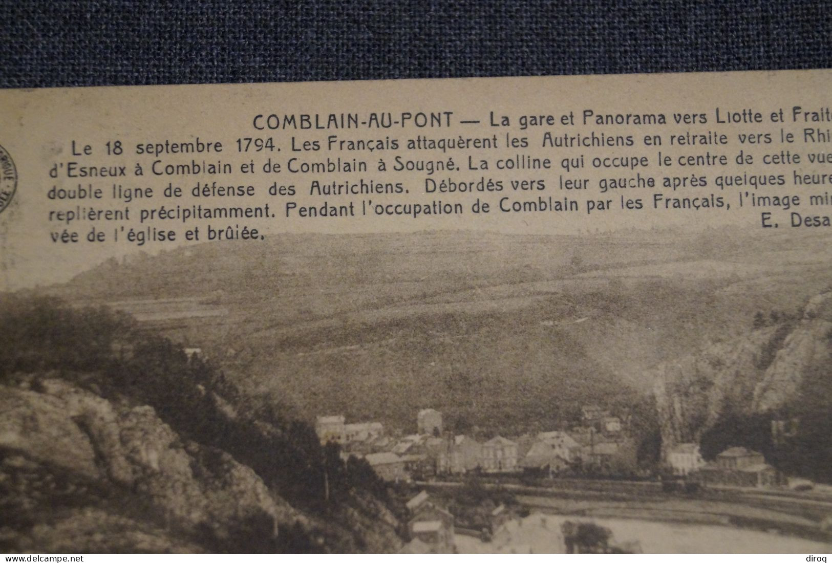 Comblain Au Pont,1924,la Gare Et Panorama, Belle Carte Ancienne - Comblain-au-Pont