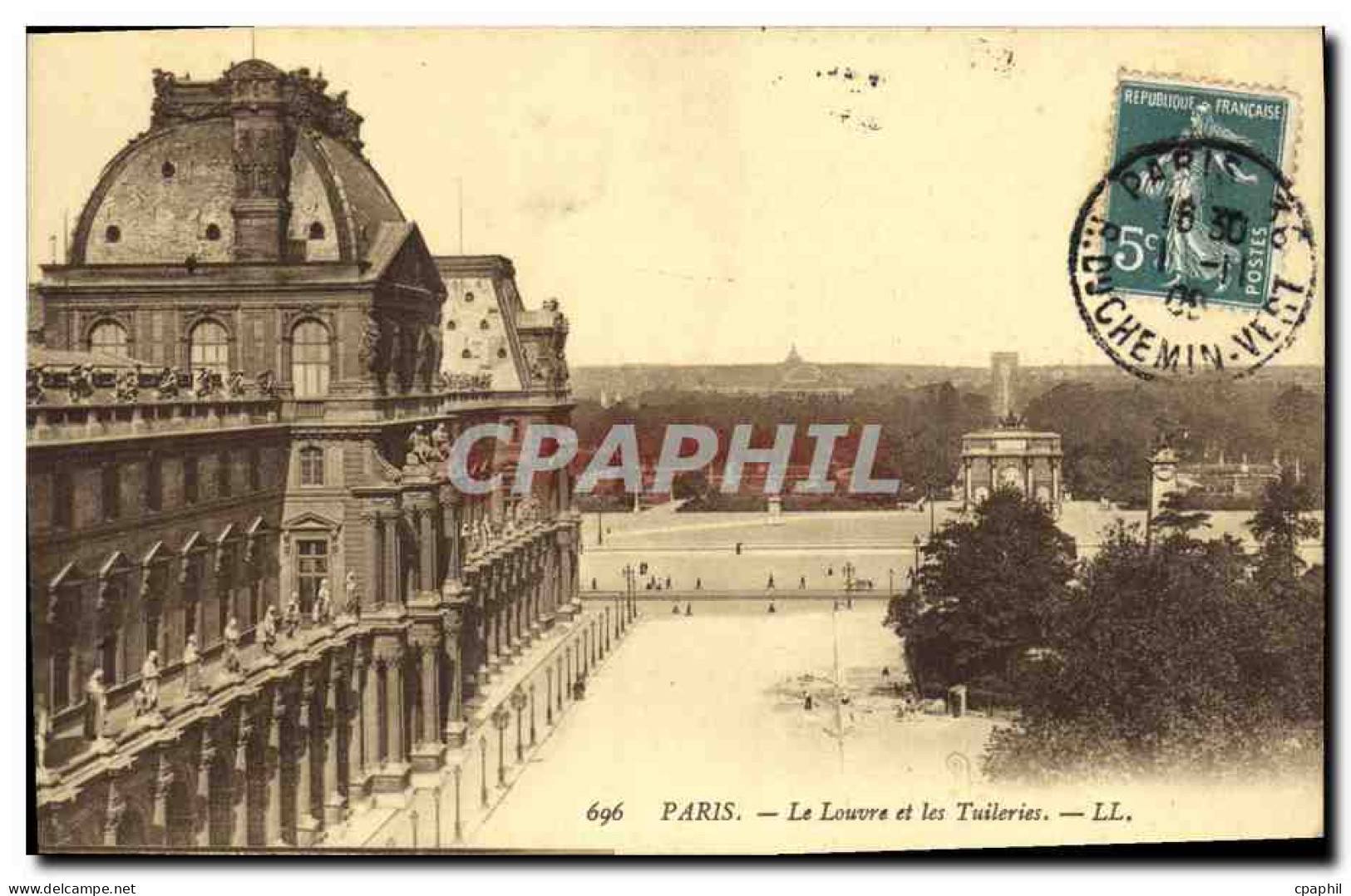 CPA Paris Le Louvre Et Les Tuileries - Louvre