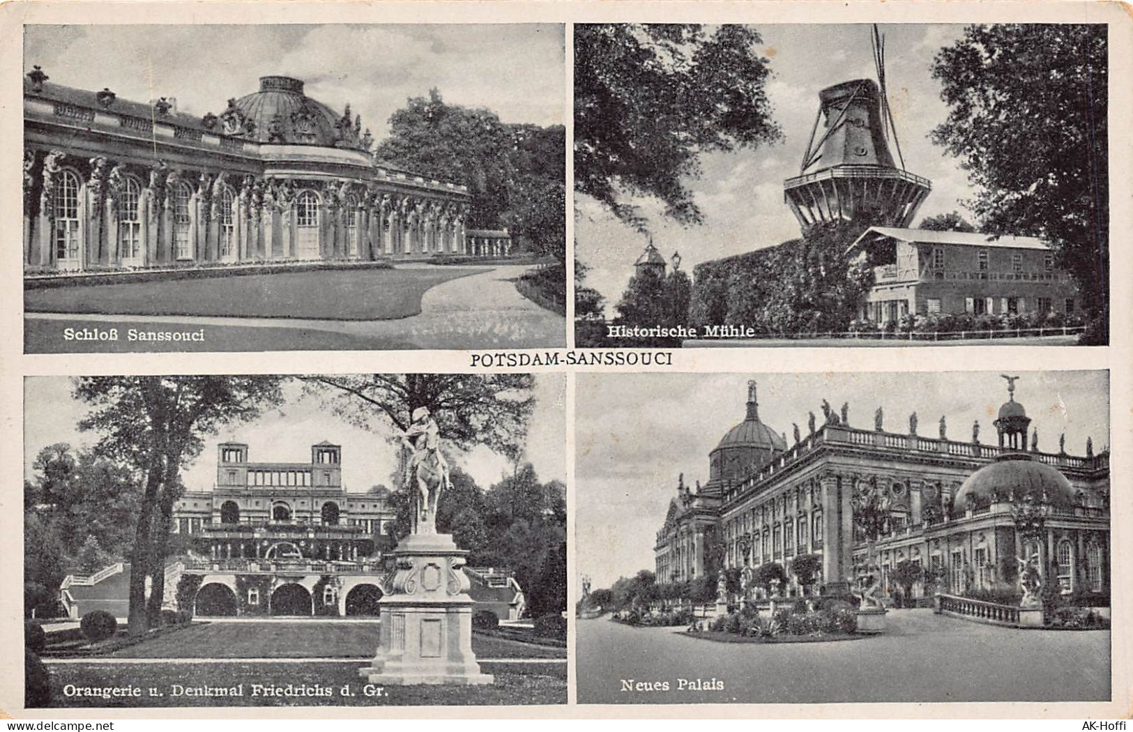 Potsdam, Schloss Sanssouci, Historische Mühle, Orangerie Und Denkmal Friedrich D. Grossen, Neues Palais - Potsdam