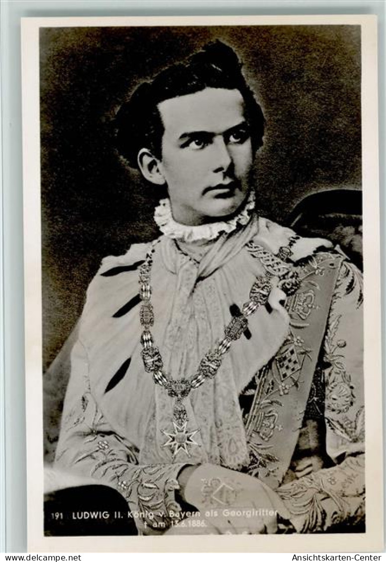 13004204 - Ludwig II Als Georgiritter Foto AK - Royal Families