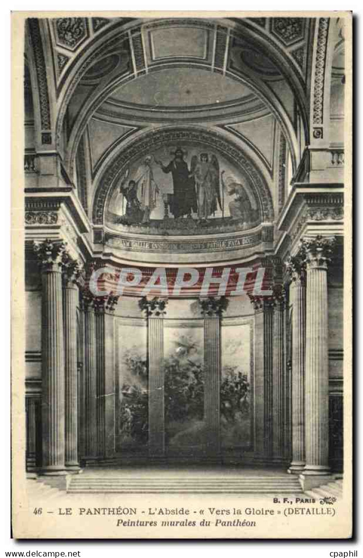 CPA Paris Le Pantheon L Abside Vers La Gloire Peintures Murales  - Panthéon