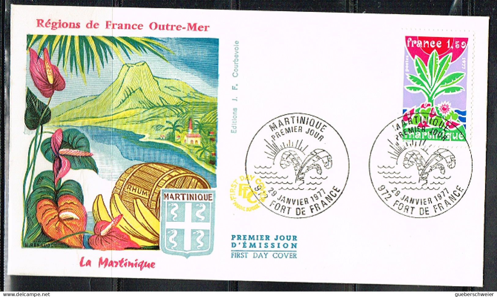 FLOR-L196 - FRANCE N° 1915 La Martinique Sur FDC - 1970-1979