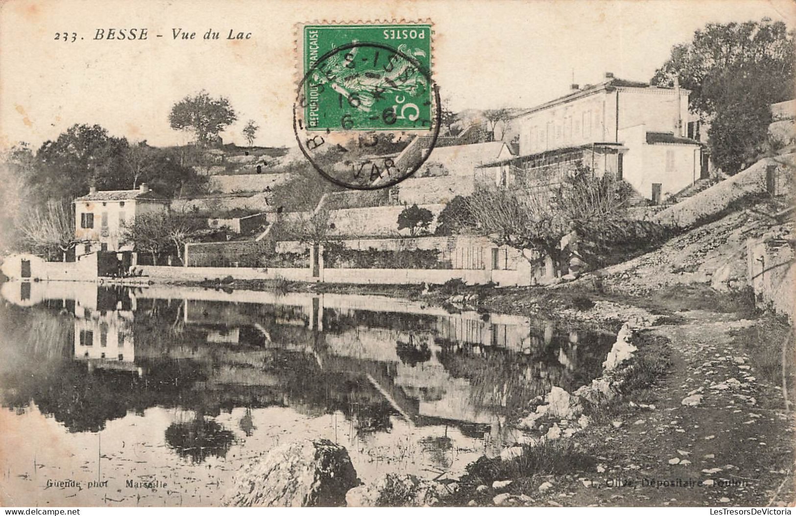 FRANCE - Besse - Vue Du Lac - Vue D'ensemble - Les Maisons Autour - Carte Postale Ancienne - Besse Et Saint Anastaise