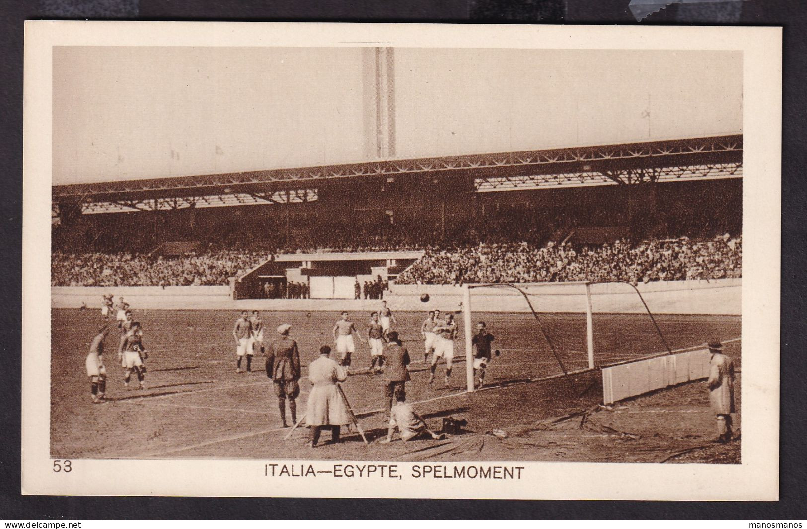 DDGG 019  -- Carte-Vue Officielle Des JEUX OLYMPIQUES AMSTERDAM 1928 - FOOTBALL ITALIE-EGYPTE  - Neuve - Zomer 1928: Amsterdam