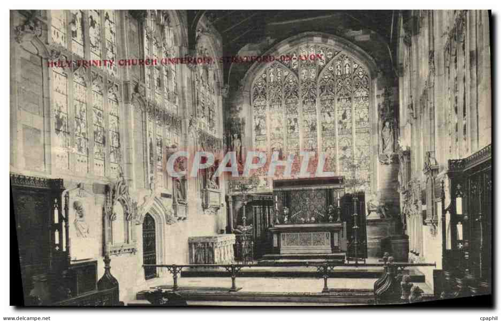 CPA Holy Trinity Chruch Interieur Stratford On Avon  - Andere & Zonder Classificatie