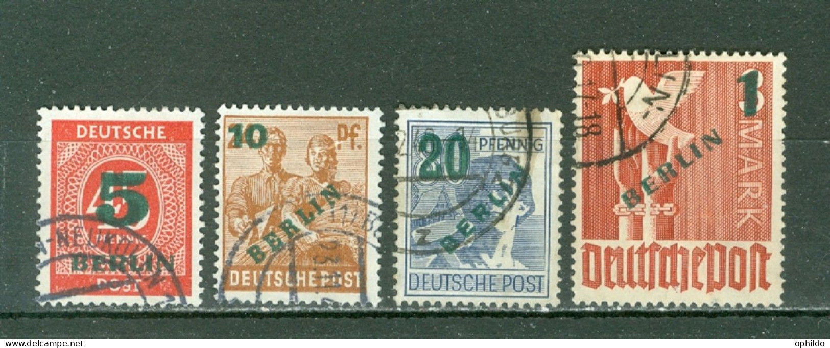 Berlin  Yvert 47/50  Ob  TB  Le 50 Est Signé Schlegel   - Used Stamps