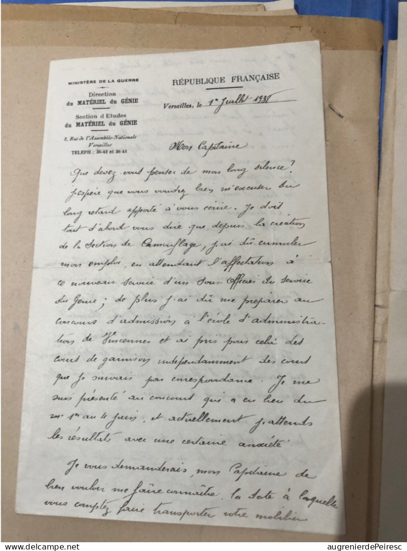 Dossier militaire du capitaine Henri Francois Clamen 1940-1946 La Valette du Var (83)