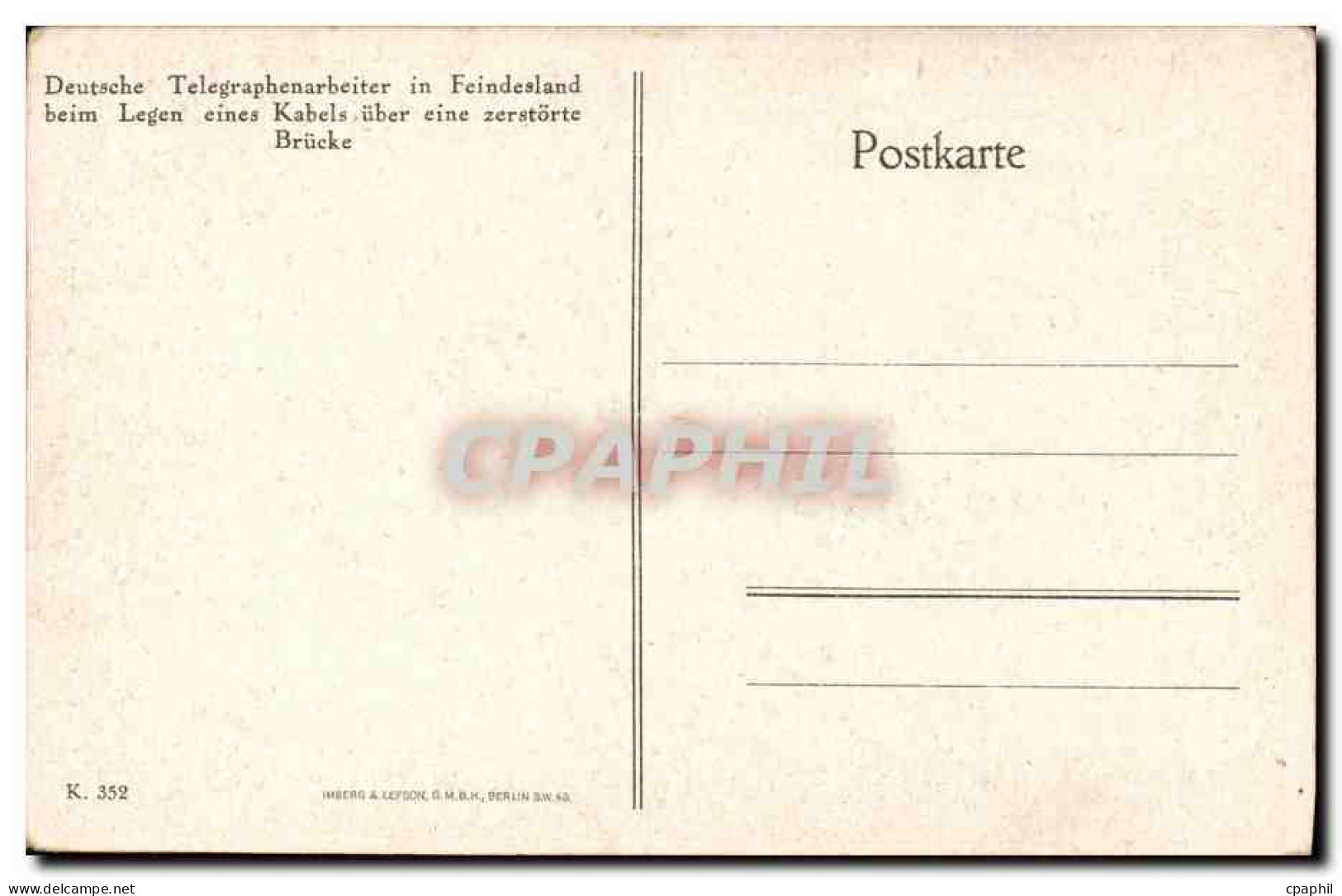CPA Deutsche Telegraphenarbeiter - Poste & Postini