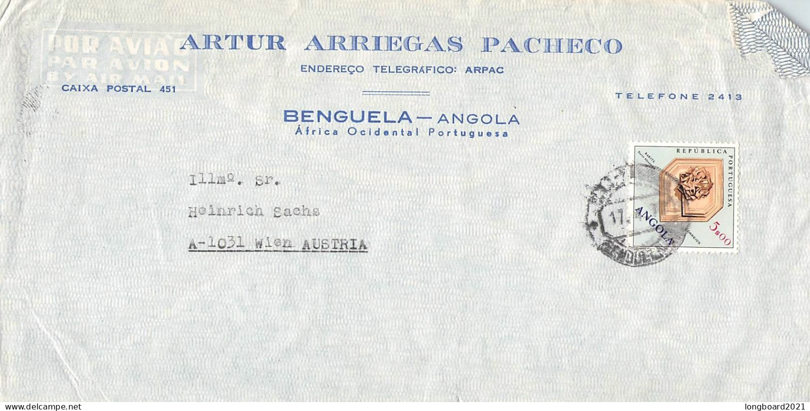 ANGOLA - MAIL BENGUELA / 6169 - Angola