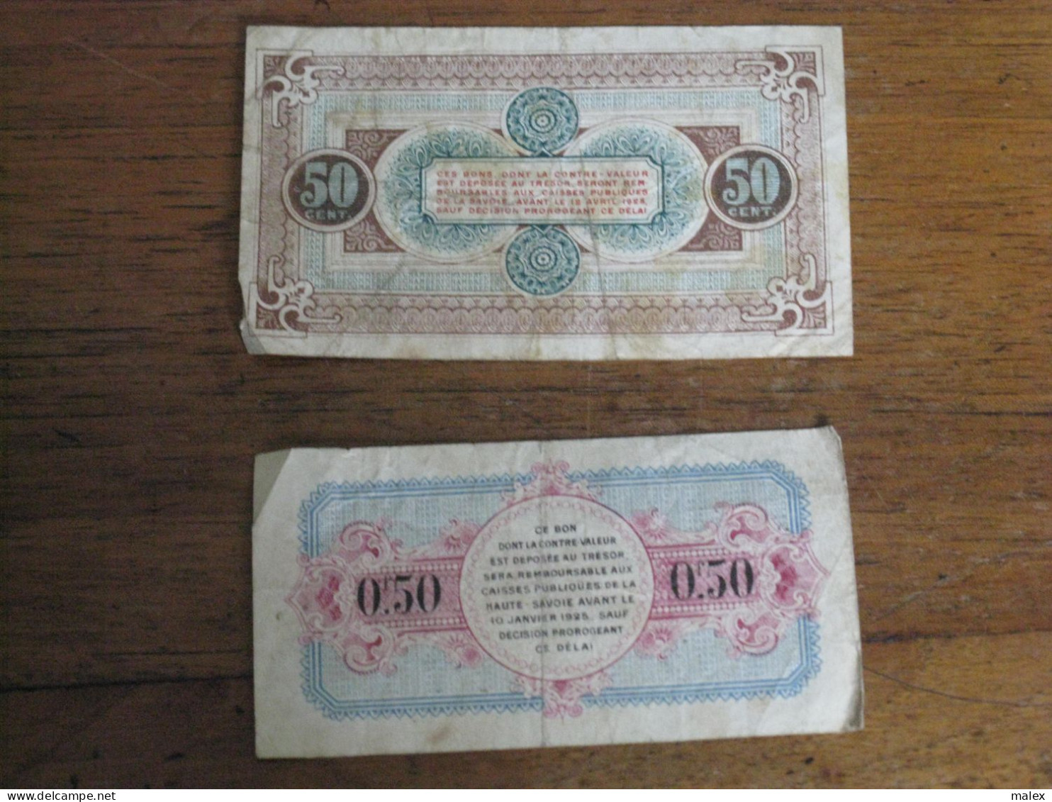 Billets De 0,50 Cts : Chambres De Commerce De CHAMBERY Et D'ANNECY - Cámara De Comercio