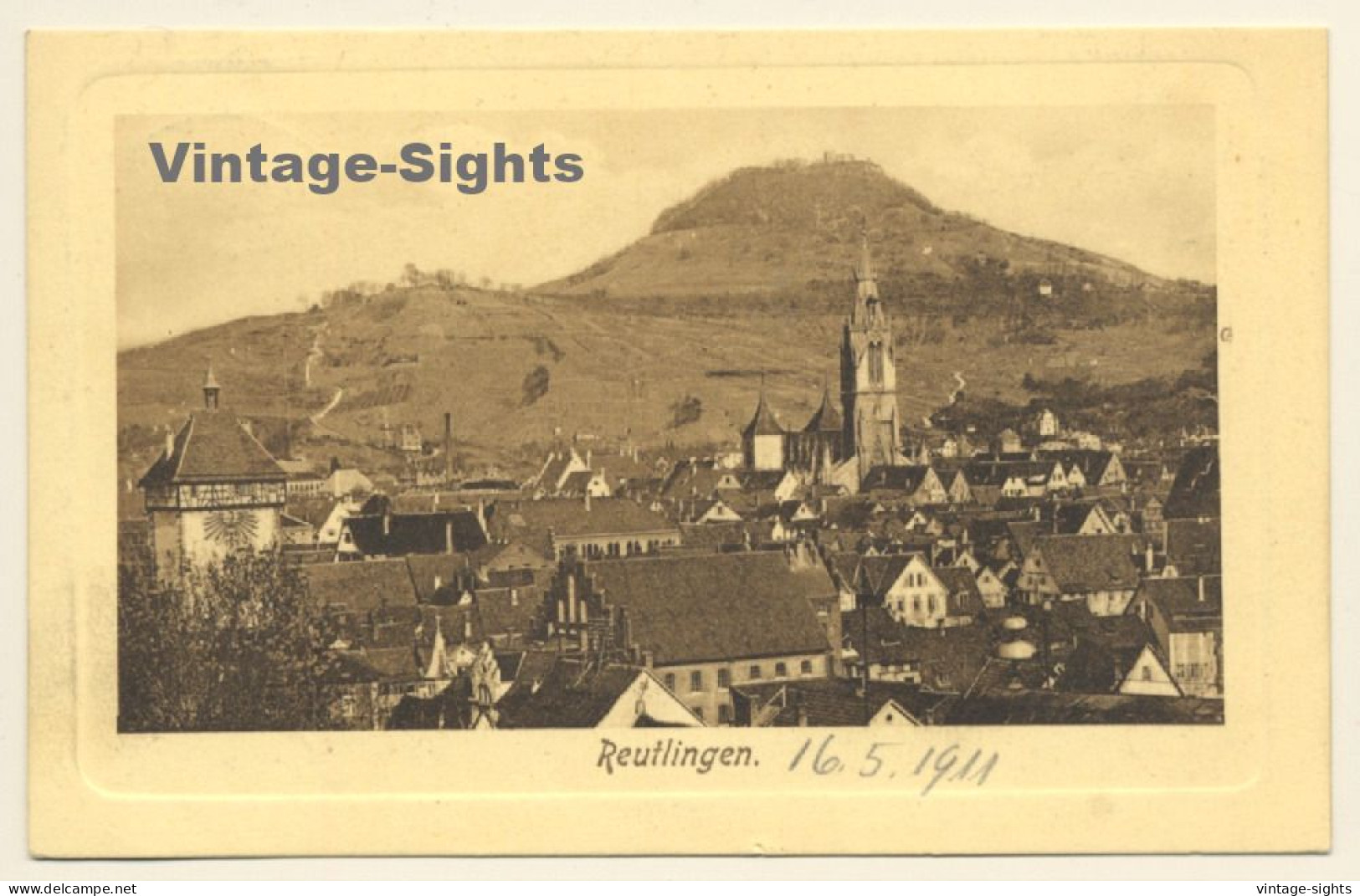 Reutlingen / Germany: Partial View With Achalm (Vintage PC 1911) - Reutlingen