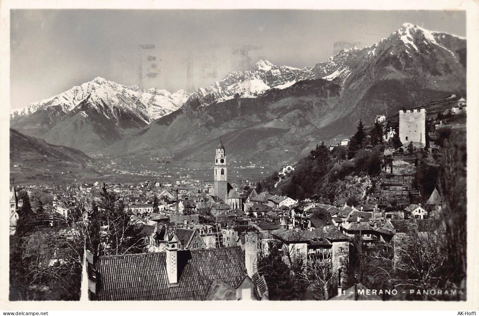 Meran, Blick über Die Gesamte Stadt Auf Rotheck, Tschigat, Ziel-Sp., Gfallwand - Merano