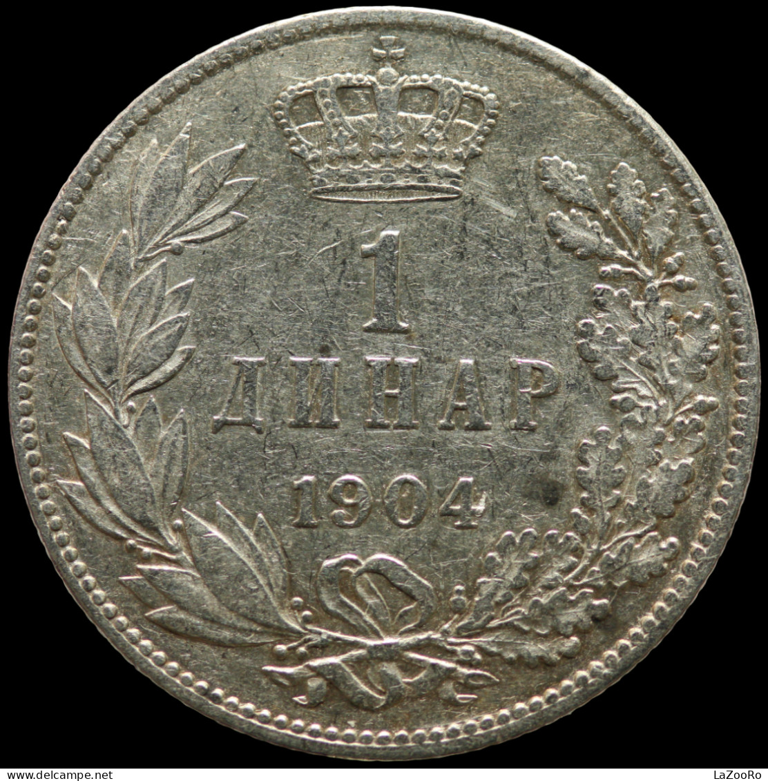 LaZooRo: Serbia 1 Dinar 1904 VF / XF - Silver - Serbie