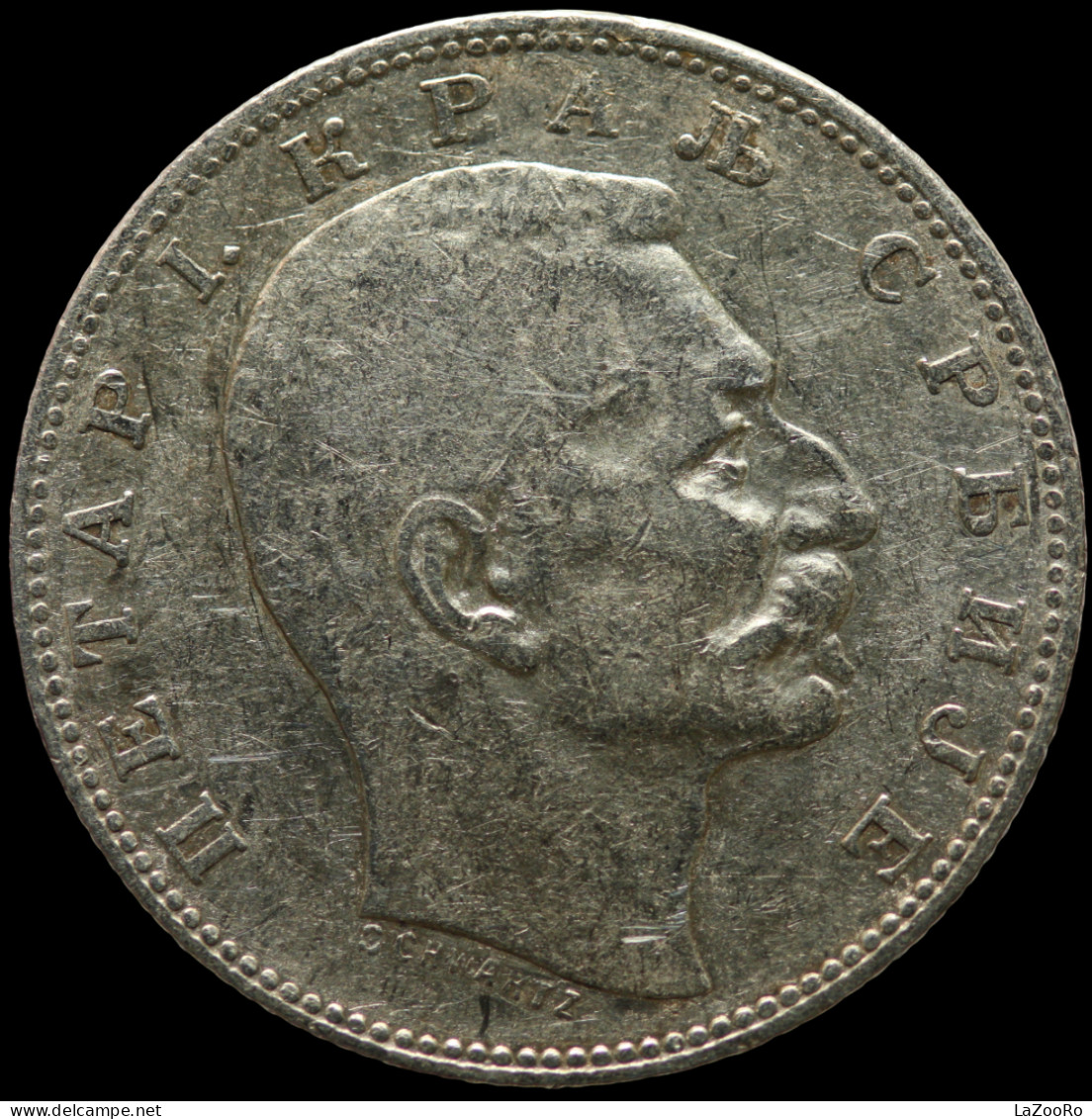 LaZooRo: Serbia 1 Dinar 1904 VF / XF - Silver - Serbia