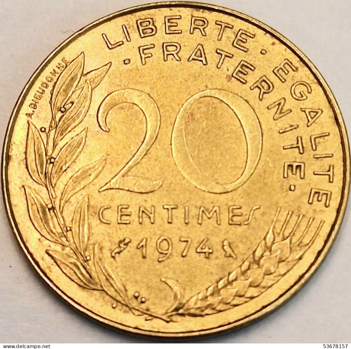 France - 20 Centimes 1974, KM# 930 (#4260) - 20 Centimes