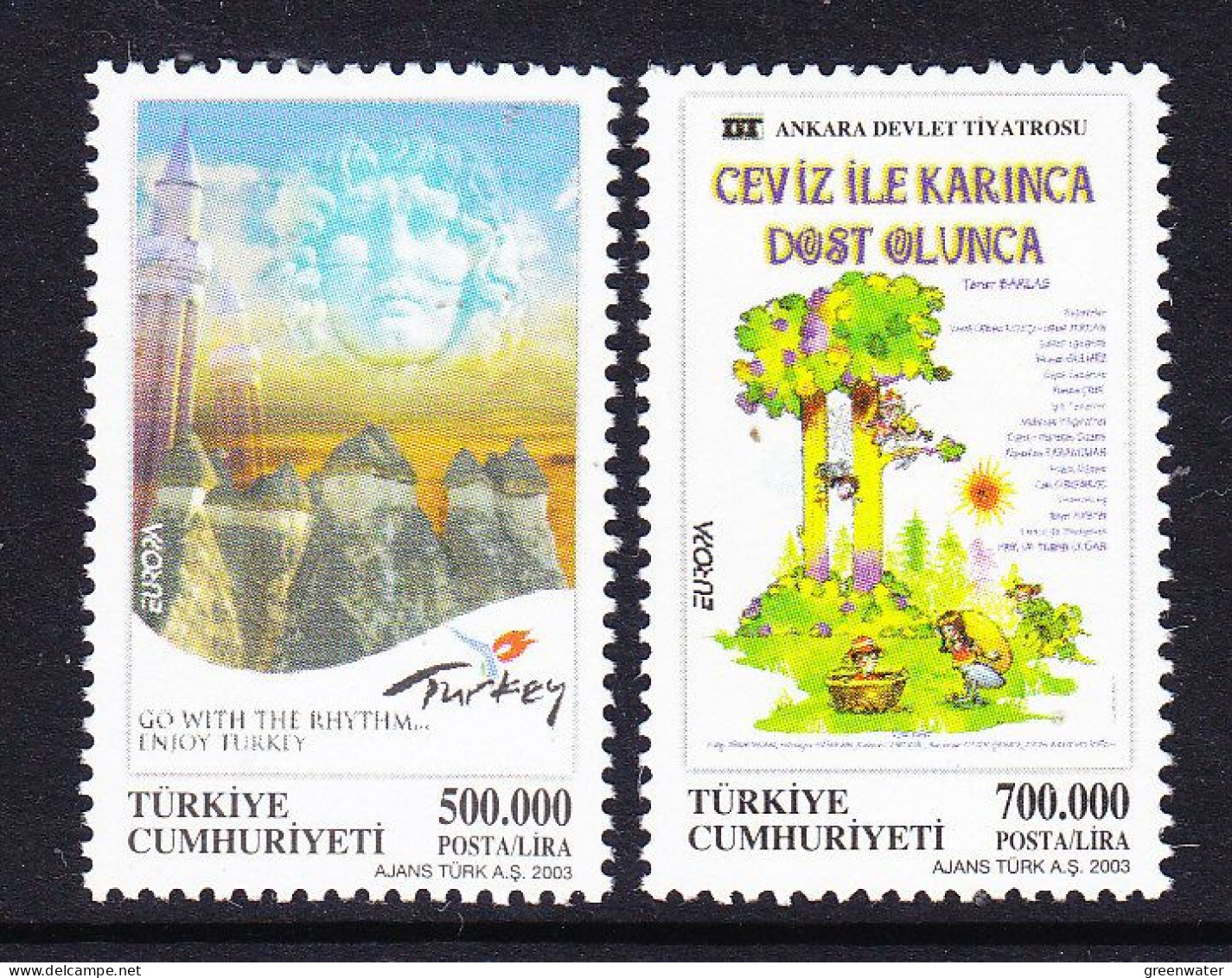 Europa Cept 2003 Turkey 2v  ** Mnh (59559A) ROCK BOTTOM - 2003