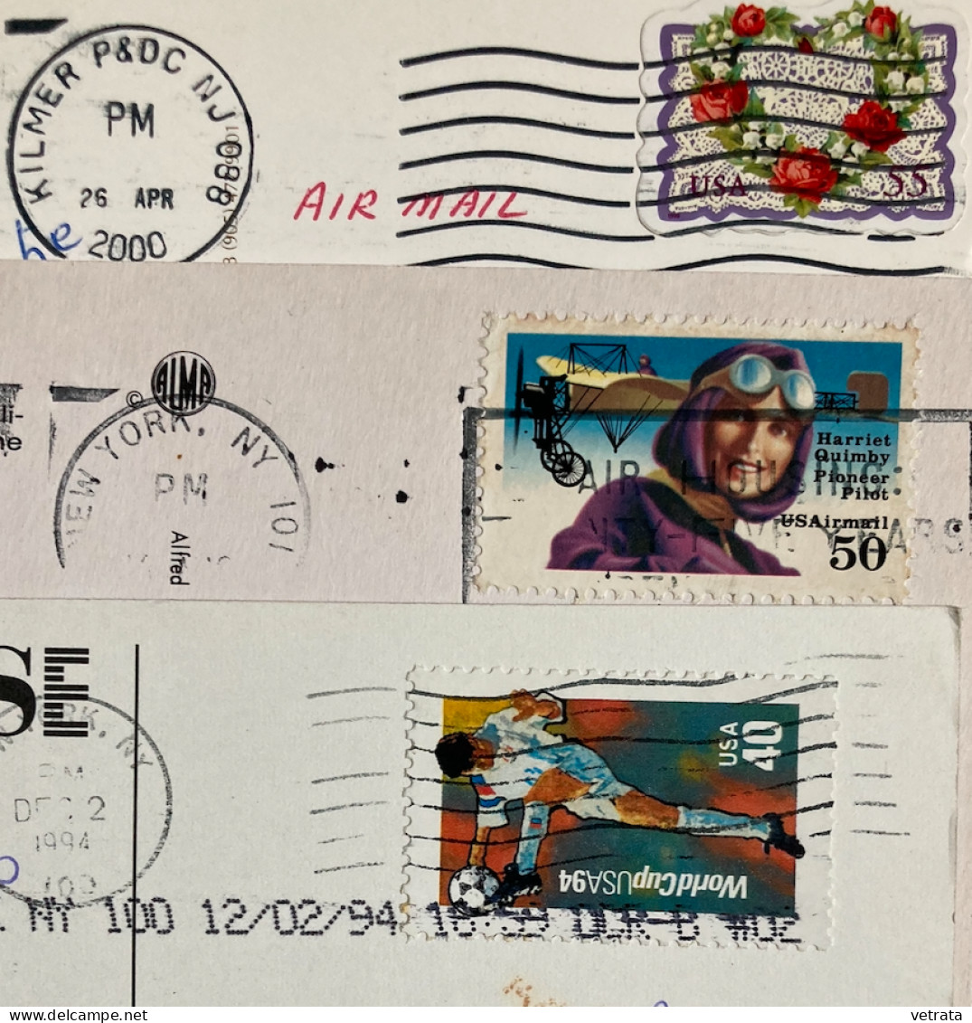 NEW YORK : 1 Revue (Autrement N°39/1982-300 pages) / 3 Cartes postales Affranchies, avec correspondance  1907/08/22 & 7