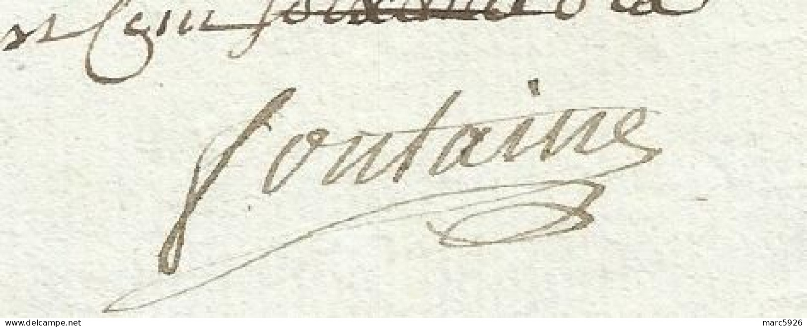 N°1909 ANCIENNE LETTRE SIGNE FONTAINE ET HONORE DAMIENS ( A Dechiffrer ) DATE 1787 - Documentos Históricos